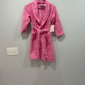 Pink Leopard Print Women's Robe